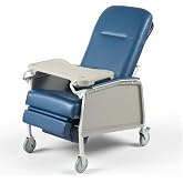 VEVOR 3-Position Geri Reclining Chair 500LBS Capacity Geri Chair Recliner | Comfortable Medical Recliner Chairs with 4 Wheels, Soft Padded Seat + Tray Table for Hospitals, Clinics, Geriatric Home Care