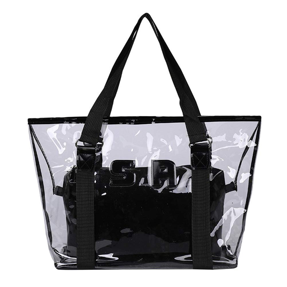 Hihey Beach Bag Summer Fashion Leisure Transparent PVC Shoulder Bag Handbags Large Bag Handbags