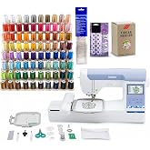 Brother Elite PE900 Large Embroidery Machine Bundle | Thread, Wireless LAN, 193 Built-In Designs, 13 fonts, Wireless access to thousands more via iBroidery.com, (5 items)