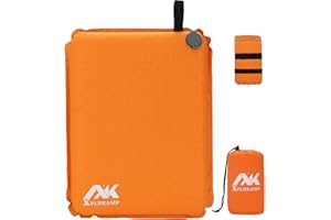 XplrKamp 2 in Inflatable Seat Cushion for Airplane Travel Camping Hiking, Portable, Comfortable Memory Foam Seat Cushion for Stadium, Bleachers, Sports Music Events, Driver