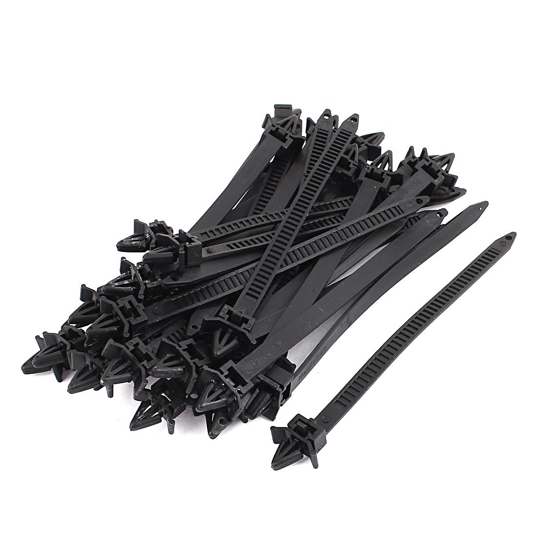 sourcingmap 50pcs Nylon Cable Tie Cable Zip Ties 6 Inch Tensile Strength Self-Locking Black for Indoor and Outdoor