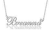 AOLO Breanna Heart Name Necklace Silver Stainless