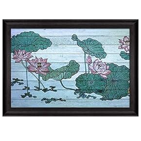 Illustration of Water Lilies on a Pond Over...