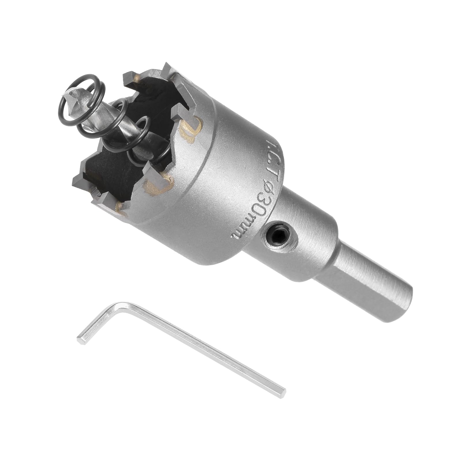 CoCud Carbide Hole Saw, 1.2 Inch/30mm Diameter, Metal Steel Hole Cutters Drill Bits - (Applications: for Metal Wood), 1-Pieces