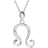 VIKI LYNN Zodiac Necklace for Women 925 Sterling Silver Zodiac Sign Constellation Necklace with Cubic Zirconia Birthday, Anniversary Zodiac Jewelry Gifts for Women, Her, Friend
