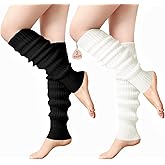 Buauty Leg Warmers for Women 80s 90s Outfit Fashion Neon Ribbed Leg Socks Fashion Y2k Neon Accessories Sports Yoga (2 Pairs)