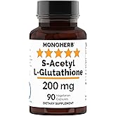 MONOHERB S-Acetyl L-glutathione 200mg - 90 Vegetarian Capsules