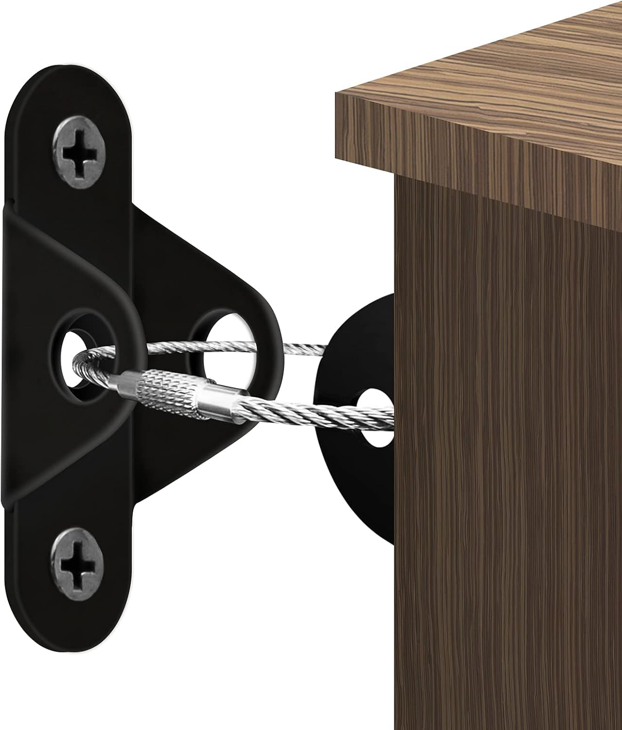 Furniture Straps (10 Pack) Baby Proofing Metal Anti Tip Furniture Anchors Kit, Furniture Wall Straps Secure Heavy Falling Furniture Prevention Straps Toddler and Pet Safety Straps.