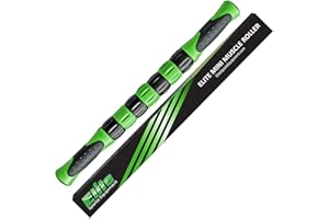 ELITE SPORTZ EQUIPMENT Elite Massage Roller Stick Targets Sore, Tight Leg Muscles to Prevent Cramps and Release Tension. It's Sturdy, Lightweight, Smooth Rolling and Thankfully This Lifesaver has Comfortable Handles.Green