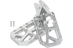 Woodniu Racein Colored Nail Foot Pedals Aluminum Alloy Pegs for Surron Light Bee X/S,Segway X160/X260,Talaria MX4,E Ride PRO SS, Silver Spikes with Silver Body