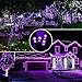 Purple Solar String Lights Christmas Lights Outdoor 200Led Solar Powered 72foot Twinkle Fairy Lights Ambiance Sensor Control for Home Indoor Decor Xmas Tree Patio Garden Wedding Party Landscape Lawn