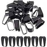 SUNNYCLUE 1 Box 30Pcs Stainless Steel Pendant Bail Black Snap on Bails Silder Pendant Clasps Ice Pick Dangle Charm Beads Clasps Connectors for Jewelry Making Findings