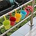 Topeakmart Flower Pots - Hanging Planters Flower Holders Vase Wall Fence Garden Patio Balcony Pots Metal Iron Home Décor, 10 PCS, Multicolor
