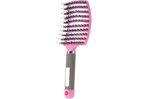 HKN,CVAG Hairstreaq Detangling Brush, Wet Dry Detangler Hair Brushes, Vented Detangling Brush, Fast Drying Styling Massage Hairbrush for Women & Kids’ Long, Thick, Thin, Curly & Tangled Hair (Pink)
