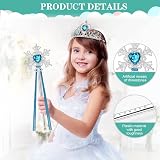 Vicloon Elsa Princess Tiara Wand Gloves Braid Cosplay Costume Set 10pcs view 5
