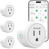 GHome Smart Plug, WiFi Smart Plugs Work with Alexa and Google Home, Smart Outlet Timer with APP Remote Control, 2.4GHz Wi-Fi 