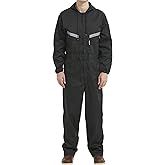 Yukirtiq Mens Work Coveralls Mechanic Hooded Overall Workwear Jumpsuits Long Sleeve Hi Viz Coverall with Zippers