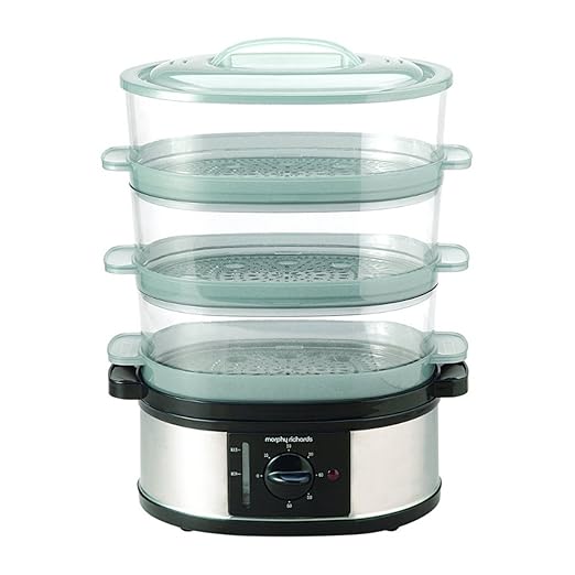 Morphy Richards 48755 3-Etagen-Dampfgarer, Edelstahl