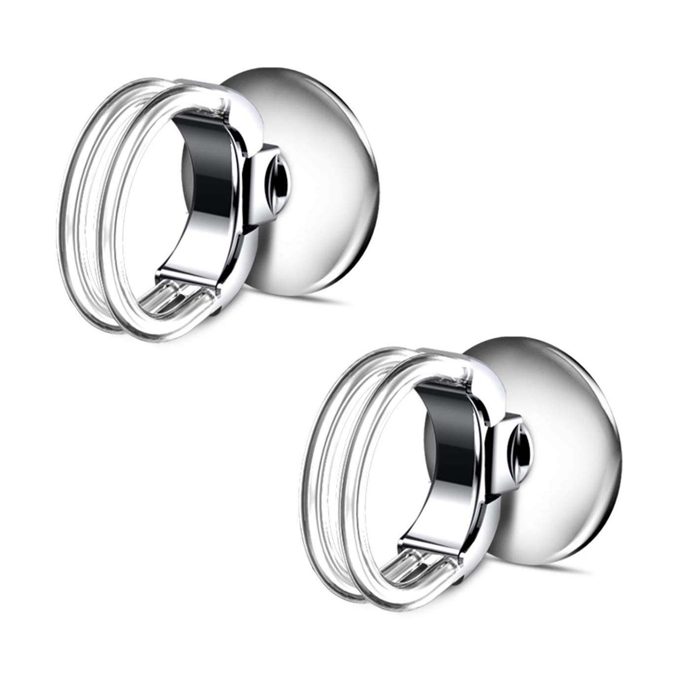 Tvoip 2Pcs Cell Phone Ring Holder, 3 in 1 Universal Phone Ring Stand Car Holder, Finger Grip Phone Holder and Tablet Stand Car Vent Phone Mount (Silver)