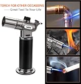 Cadrim Kitchen Blow Torch 1300°C Dual Flame Refillable Butane Chef Tool view 3
