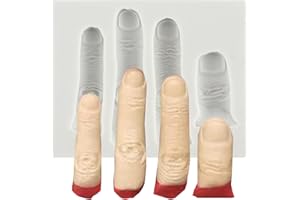 QDMOLDS Halloween Prank Fake Finger Silicone Mold Finger Chocolate Candy Fondant Molds for Cake Decorating Cupcake Topper Polymer Clay Gum Paste