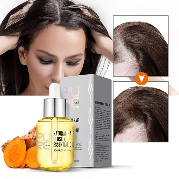 PURC NATURAL HAIR DENSITY ESSENTIAL OIL, PURC HAIR TREATMENT HAIR GROWTH FOR MEN AND WOMEN.