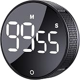 AVINIA Digital Kitchen Timers, Visual timers Large LED Display Magnetic Countdown Countup Timer for Classroom Cooking Fitness Baking Studying Teaching, Easy for Kids and Seniors Black