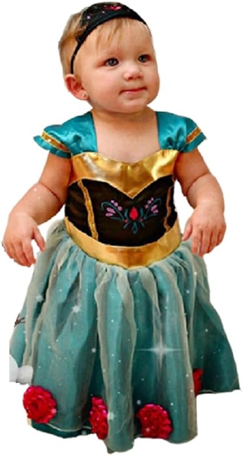 Daily Proposal Baby Girl Toddler Anna Coronation Dress Halloween Costume Size 9m-4T USA