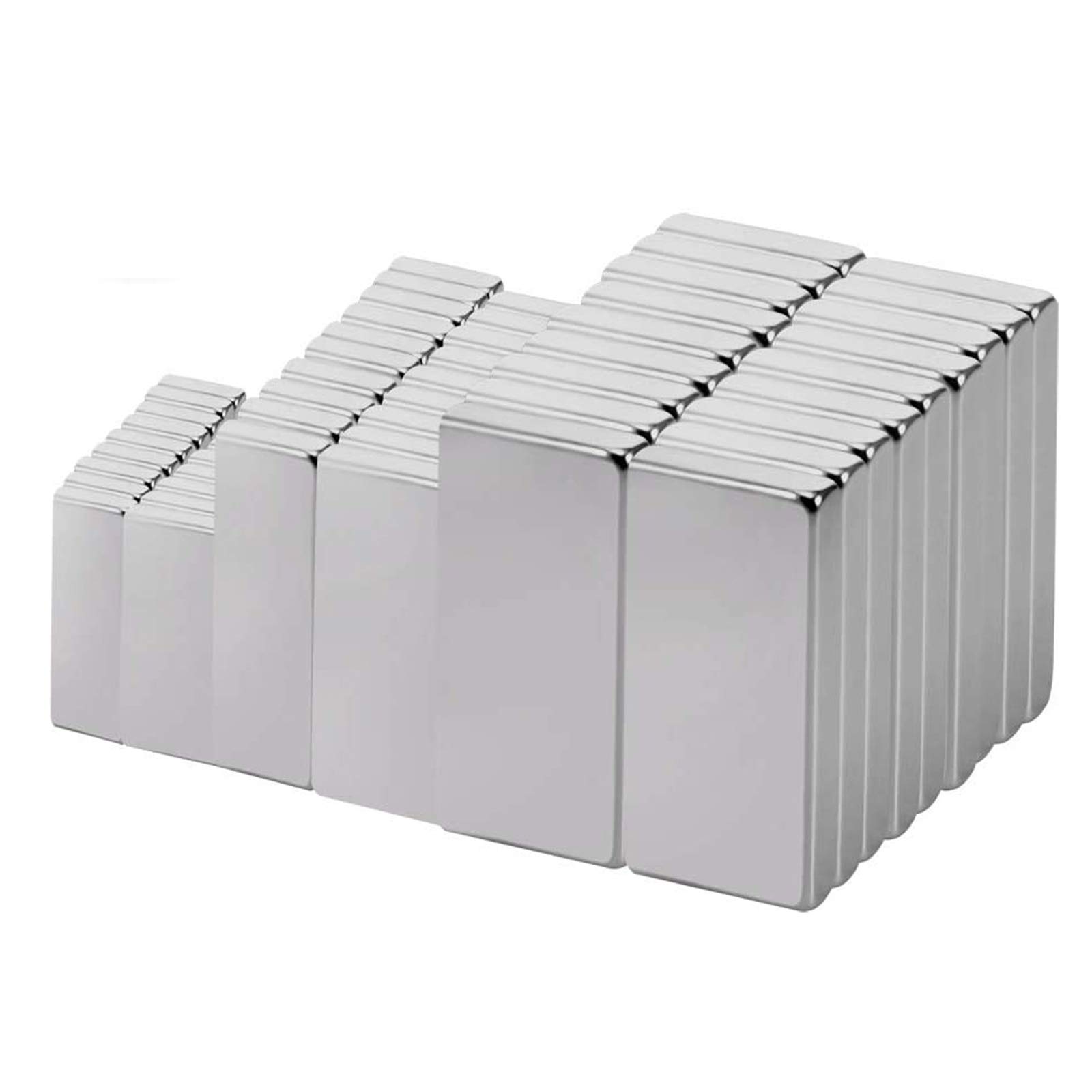 Jewan 60pcs Square Magnets Multiple sizes, Mini Strong Neodymium Magnets for Whiteboards, Fridge, Crafts, Noticeboard