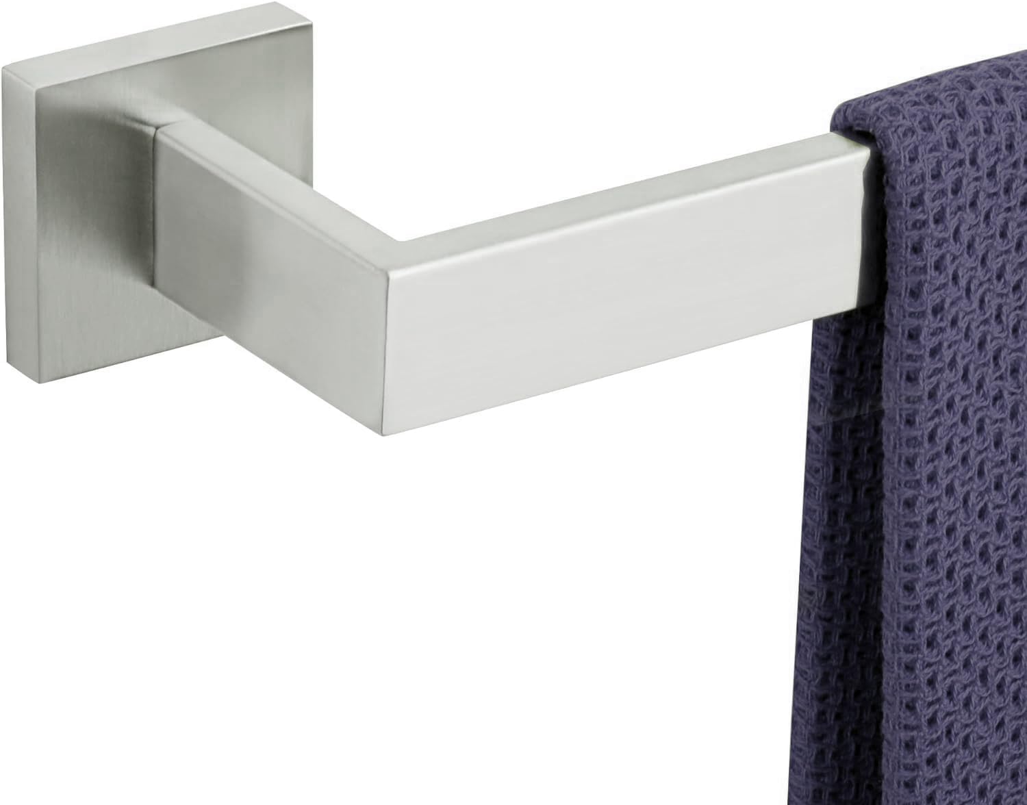 Photo 1 of 28 Inch Towel Bar for Bathroom 12/16/24/28/32/36 Inch Kitchen Towel Holder Brushed Nickel Towel Rod Wall Mounted SUS304 Rustproof Towel Rack Modern Square Design (1, Brushed Nickel, 28 Inch)