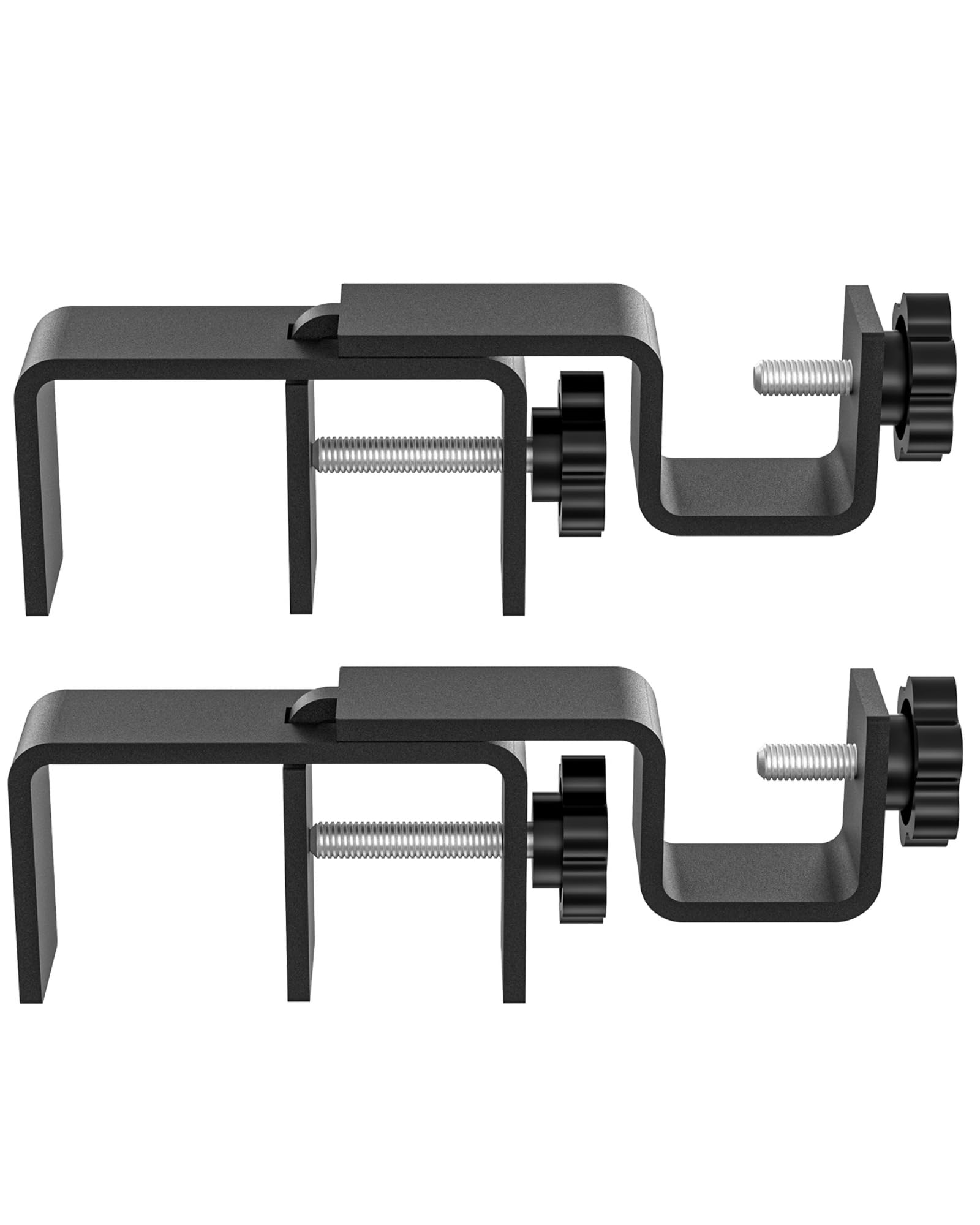 Photo 1 of Outside Mounted Blinds Curtain Rod Bracket 1.3-2" Adjustable, Easy Install Tool-Free Anti-Slip, Over The Blinds Curtain Rod Holder for Curtains & Drapes, No Drill Curtain Rod Brackets, 2Pcs Black