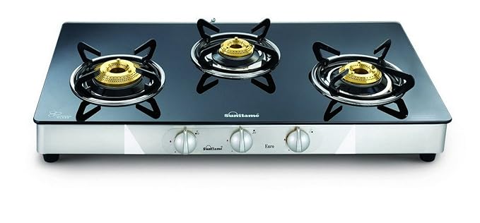 Buy Sunflame Euro Stainless Steel 3 Burner Gas Stove Silver