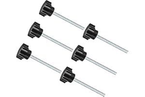 CoCud Star Clamping Knobs, M6 x 70mm Male Thread 30mm Head, Plastic Thumb Screw Grip Hand Knobs Threaded Bolt Black - (Applications: for Lathe Machinery), 6-Pieces