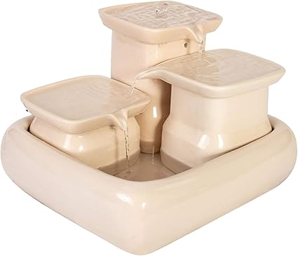 Fontaine à Eau En Céramique Pour Chats Miaustore 8 Bassins Deau Potable 34 Litres Avec Pompe à Eau Silencieuse Lait