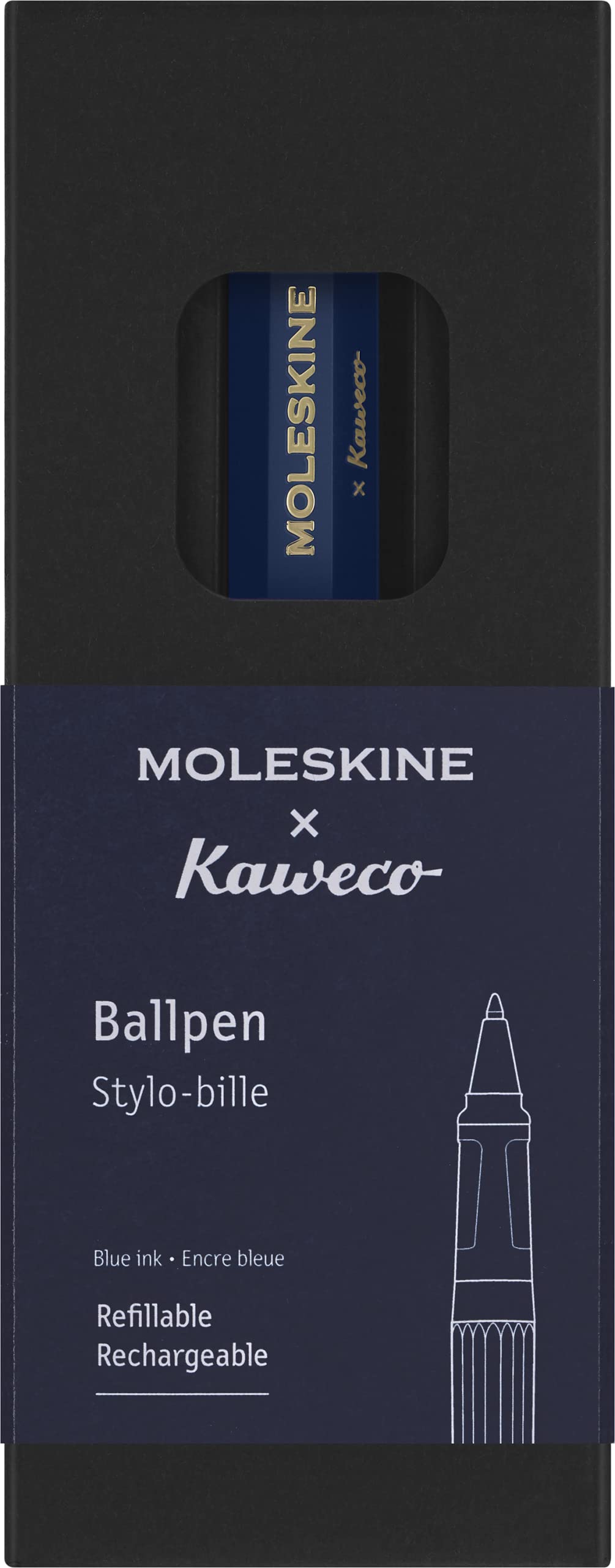 Photo 1 of Moleskine x Kaweco, Ballpen, 1.0mm Point, Blue with Blue Ink