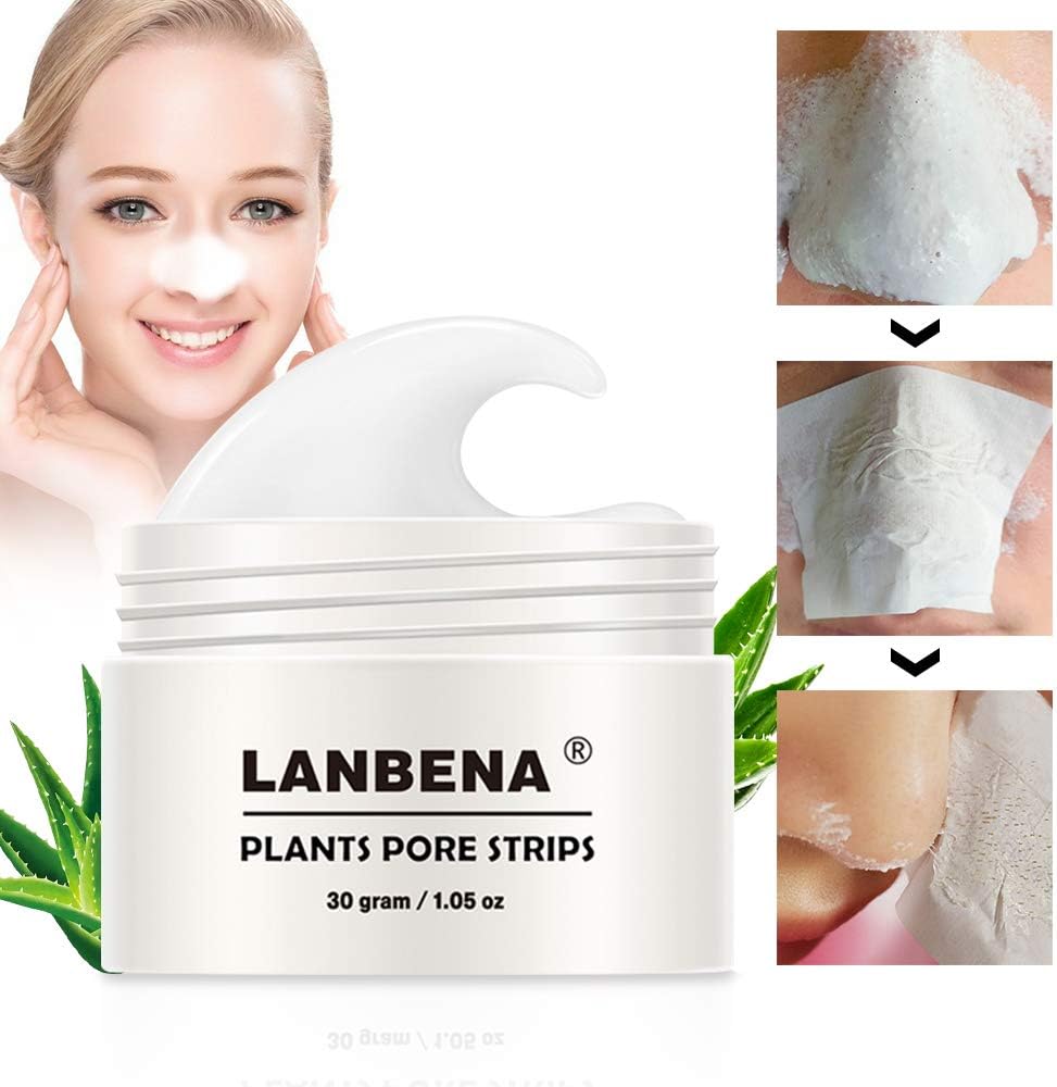 Blackhead Remover Nose Mask, Blackhead Removing Pore Strips Peeling Acne Treatment Deep Cleansing Skin Care + 60pcs Paper
