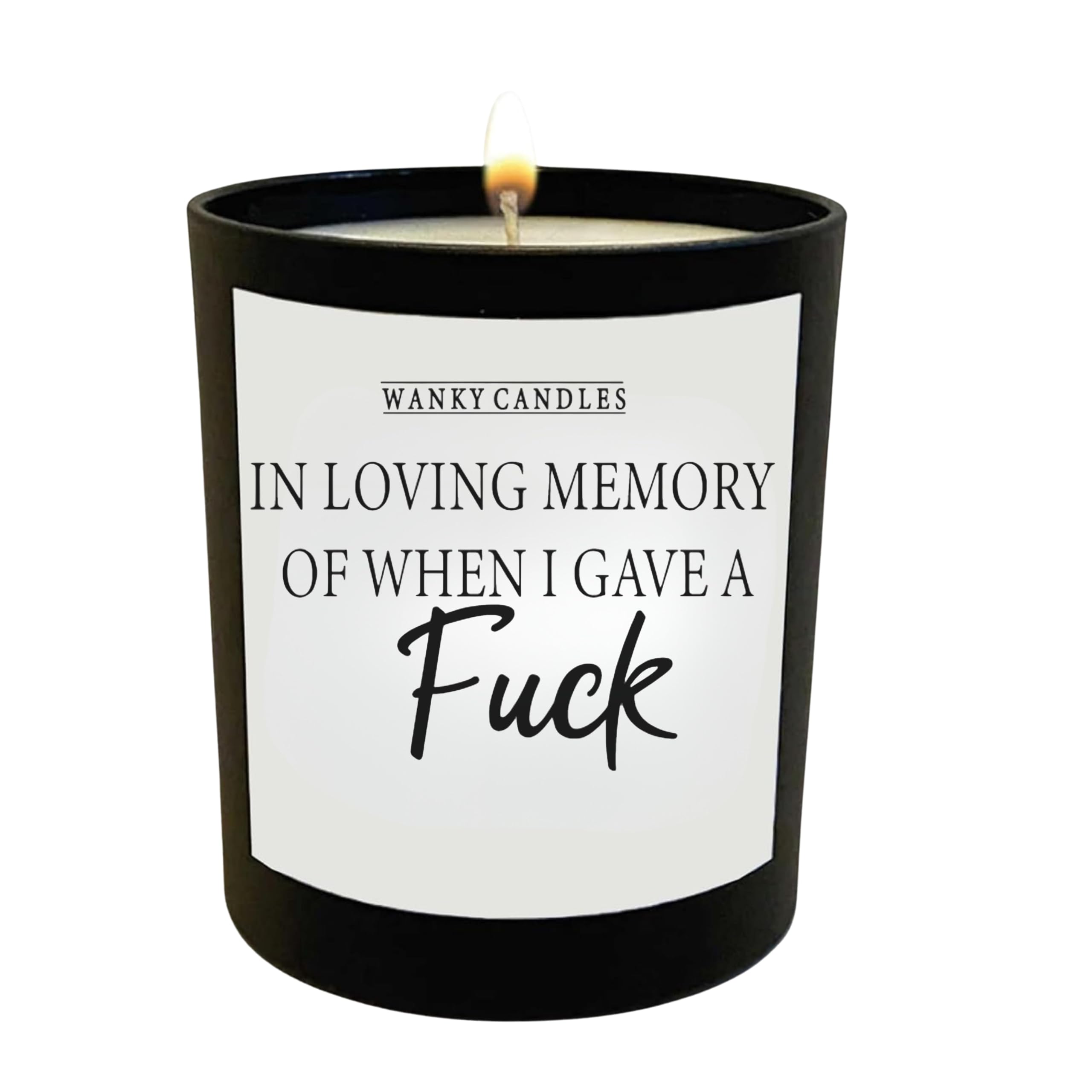 Funny Rude Candle for Her Offensive Gift Alternative Cheeky Sweary Black Jar Soy Wax Candle Strong Scent Humour (in Loving Memory)