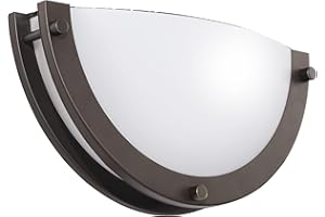 CLOUDY BAY 12 inch Wall Lamp,CRI90+15W 3000K/4000K/5000K Color Temperature Adjustable Dimmable Wall Sconce,LED Half Moon Wall Fixture, Oil Rubbed Bronze