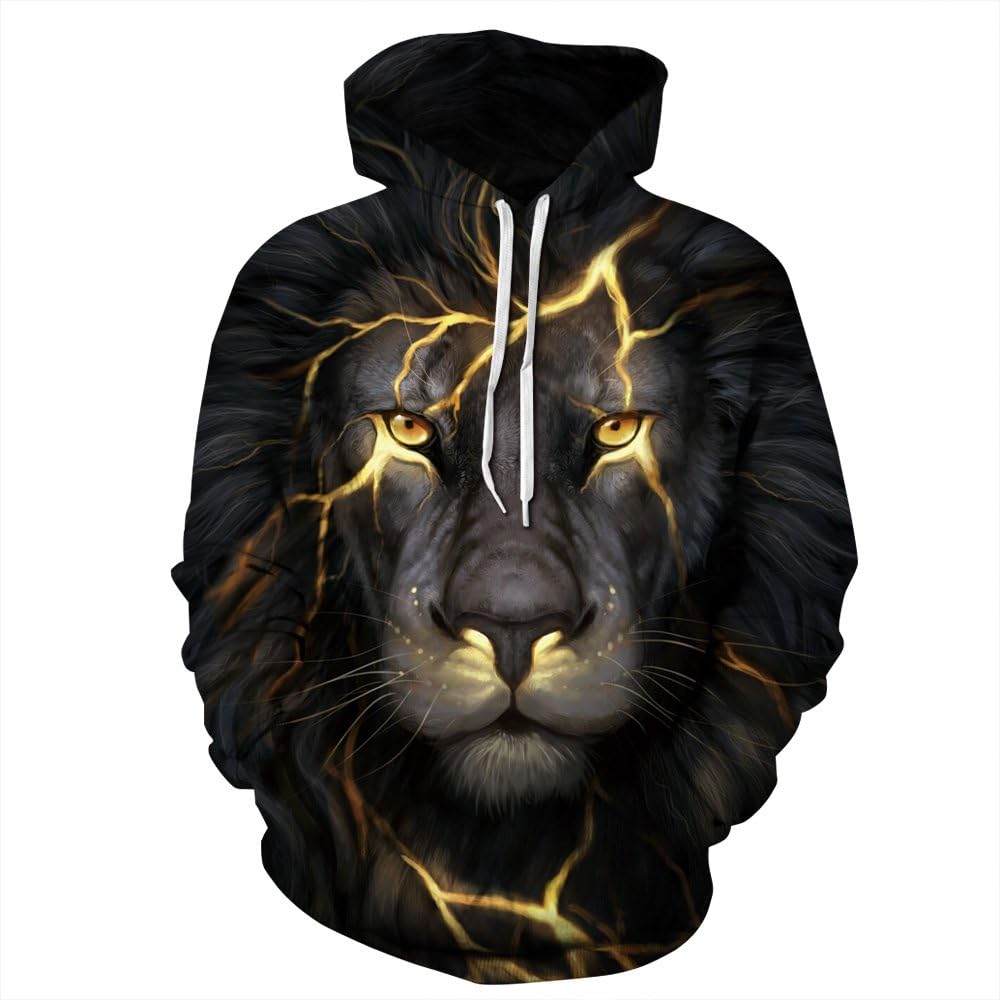 NONSAR 3D Graphic Printed Hoodies for Men,Women, Unisex Pullover Hooded Shirts