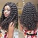 Dinoce Compatible with Longqi Brazilian Deep Wave Bundles Unprocessed Virgin Deep Curly Hair 3 Bundles Remy Human Hair Weave (18 20 22 Inch, Natural Color)