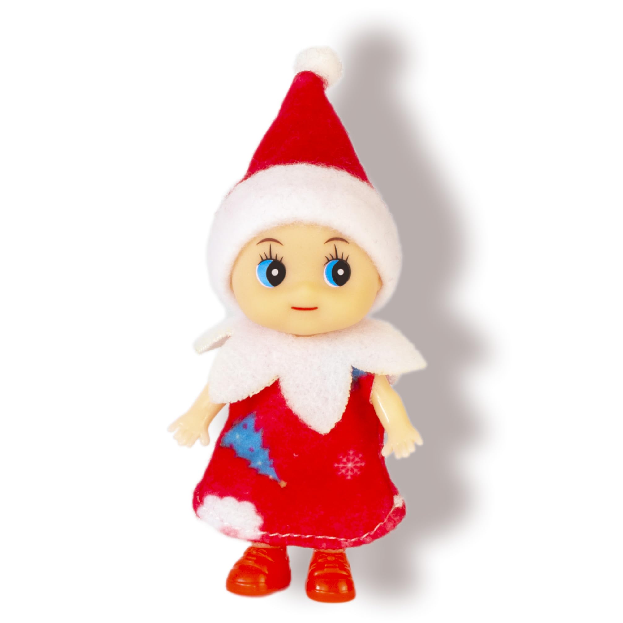 Tiny Baby Elf Doll in Red Dress