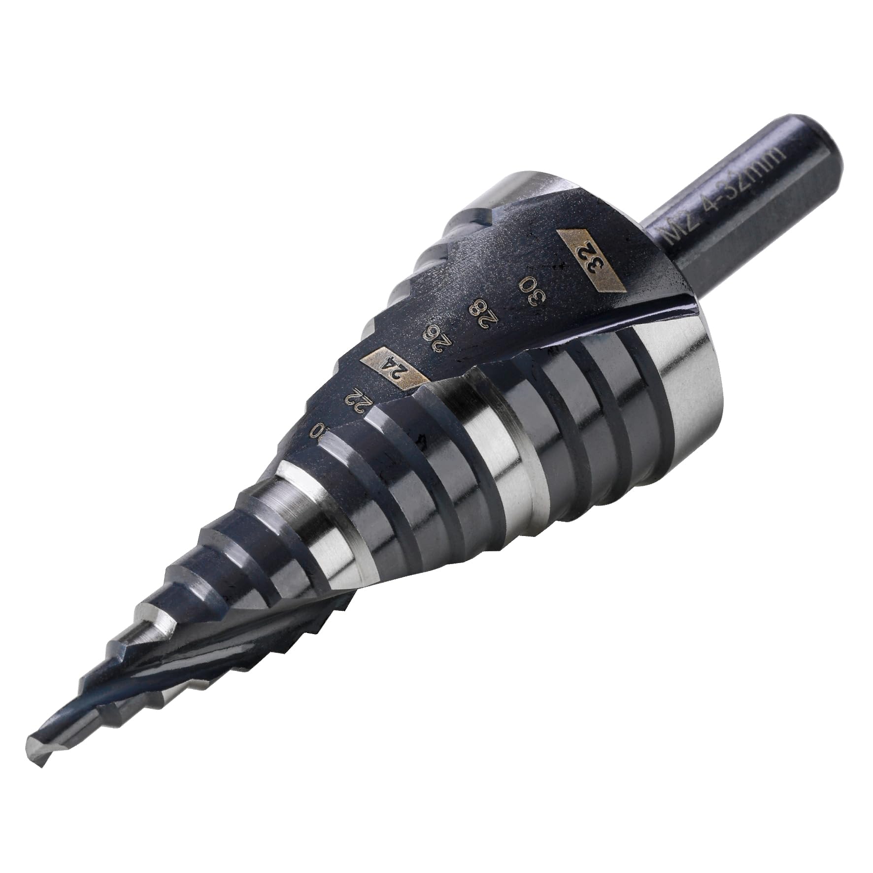 Photo 1 of Jerax tools M2 HSS 4-32mm Step Drill Bit, High Speed Steel Drill bits for Hole Drilling in Extra Thick Material/Panel/Plate, Stainless Steel, Copper, Aluminum, Wood, Plastic