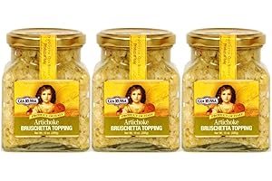 Gia Russa Artichoke Bruschetta Topping - Artichoke Hearts, Dips and Spreads, Vegan Tapenade Spread, Gluten Free Spread, Product of Italy, Antipasta Food, Italian - 10 Oz (3-Pack)