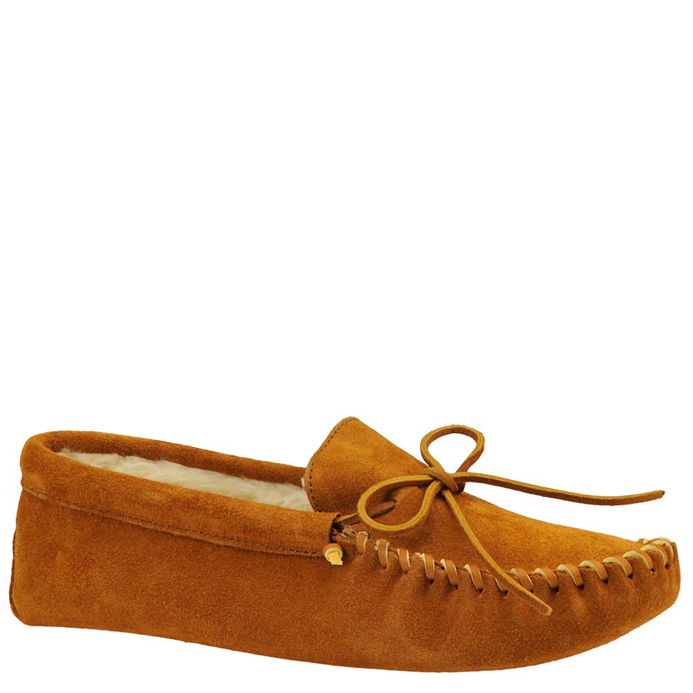 Wide Width Minnetonka Men's Sheepskin Softsole Moccasins