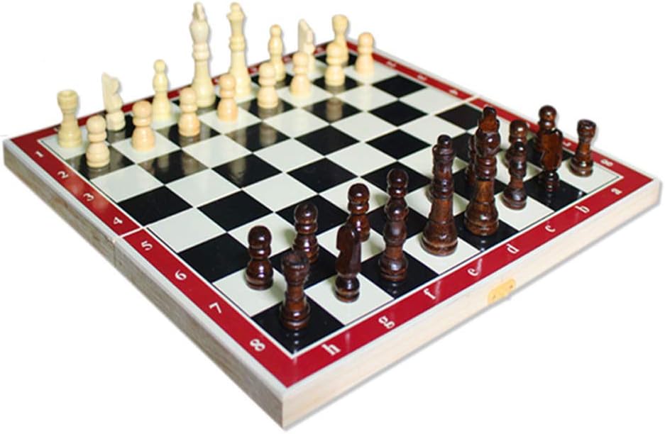 Heart Service Chess Board Wooden Portable Chess Board Foldable Chess Set with Magnetic for Training chess for Kids and Adults