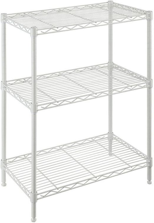 HDX 3Shelf Wire Shelving Unit in Ivory 24 in. W x 30 in