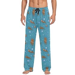 Ollabaky Sea Otters Shell Snail Pajama Pants Men