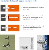 Lemiyoo 100 Pcs Heavy Duty Plasterboard Fixings Metal Plugs Screws Set view 3