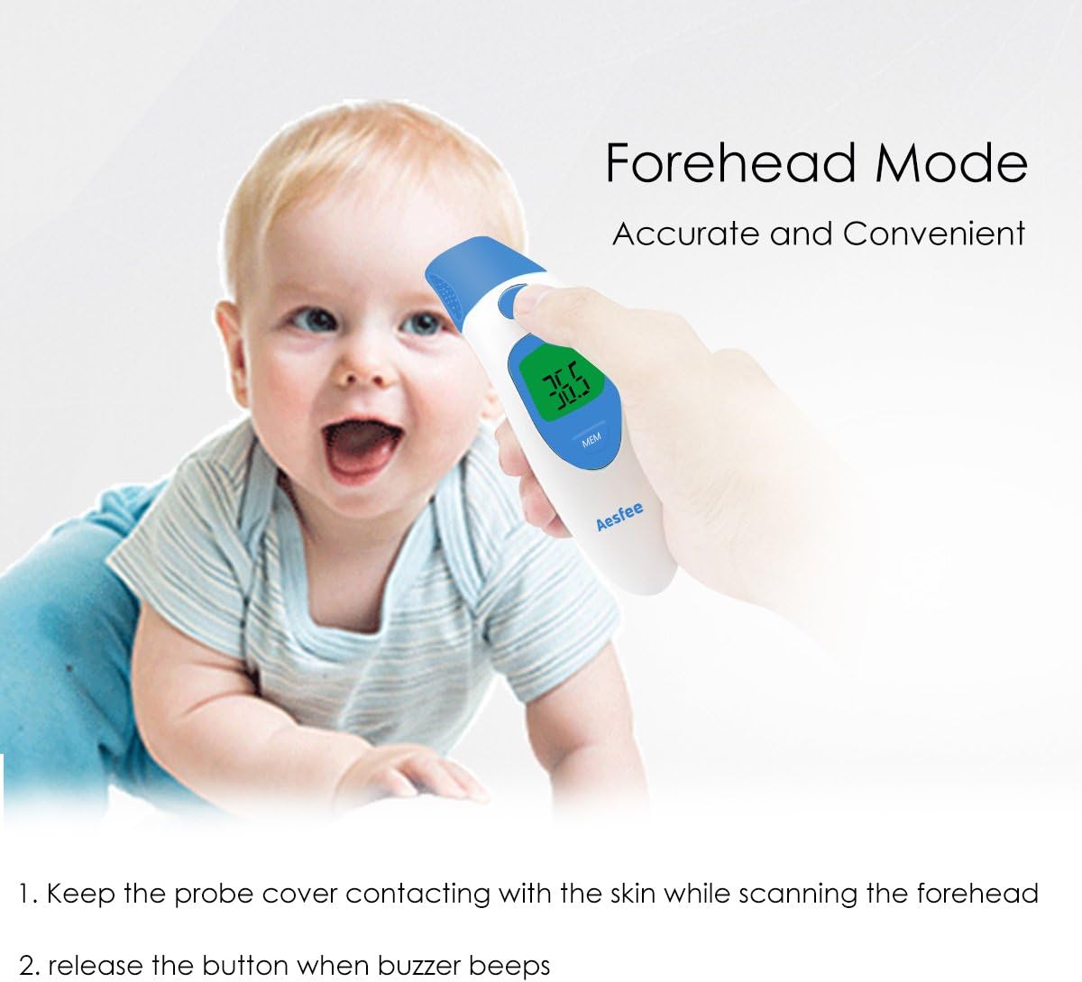 Forehead and Ear Thermometer Digital 3 in 1 Professional Infrared