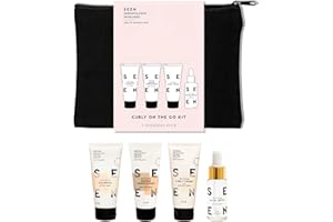 SEEN Curly On The Go Kit -Scented - Non-Comedogenic & Safe for Sensitive Skin - Curl-Defining Styling Hair Bundle - Anti Friz
